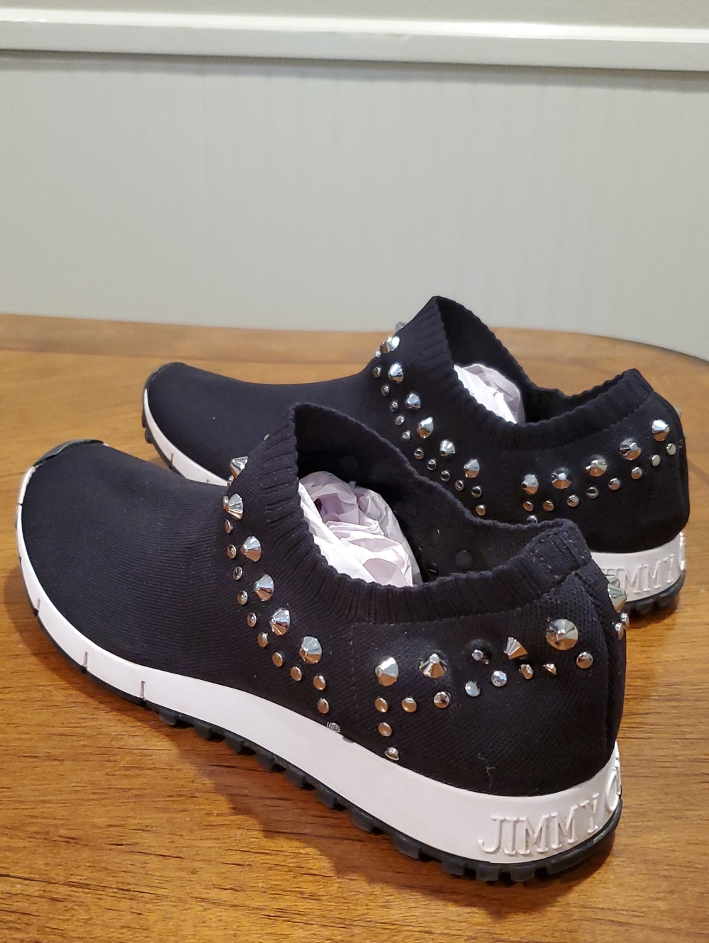 Jimmy Choo Verona Knit Studded Sneakers